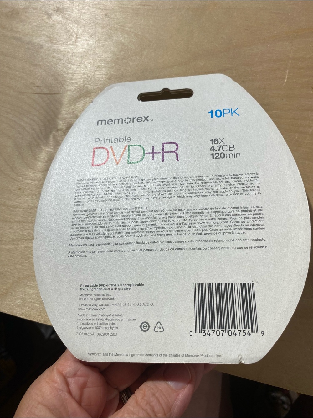 Memorex Printable DVD+R 10-Pack with Bonus Black DVD Marker (SZ) - Picture 8 of 9
